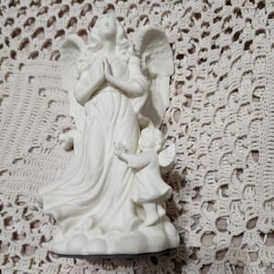 Party Literally Porcelain Angel‎ with Child Figurine Statue 8" Tall
